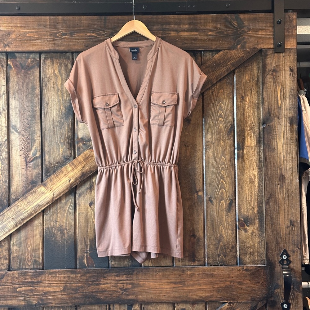 Daytrip Tan Casual Romper